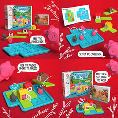 SmartGames Three Little Piggies storytelling art conveys fairy tale mood
