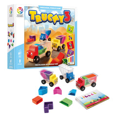 SmartGames Trucky 3 truck-loading scene with colorful blocks boosts early problem-solving