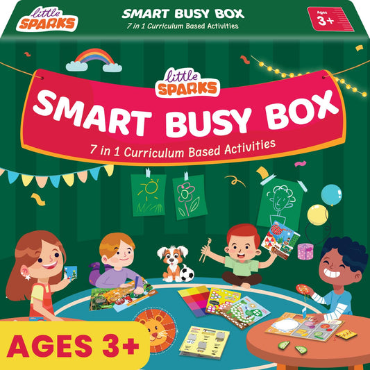 Smartivity Busy Box cover image showing colorful wooden learning design for screen-free learning