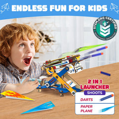 Smartivity DIY 2in1 hydraulic darts launcher ready for precision target play.
