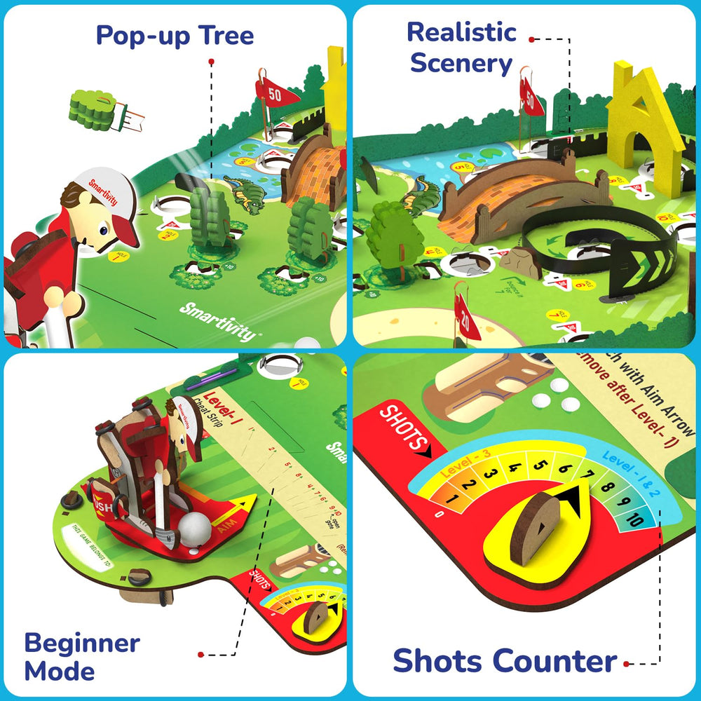 Kids assembling the course on a table, enjoying hands-on learning.