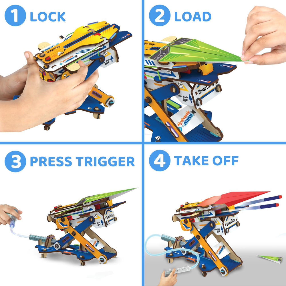 Smartivity wooden mechanism kit shows sturdy engineered wood construction.