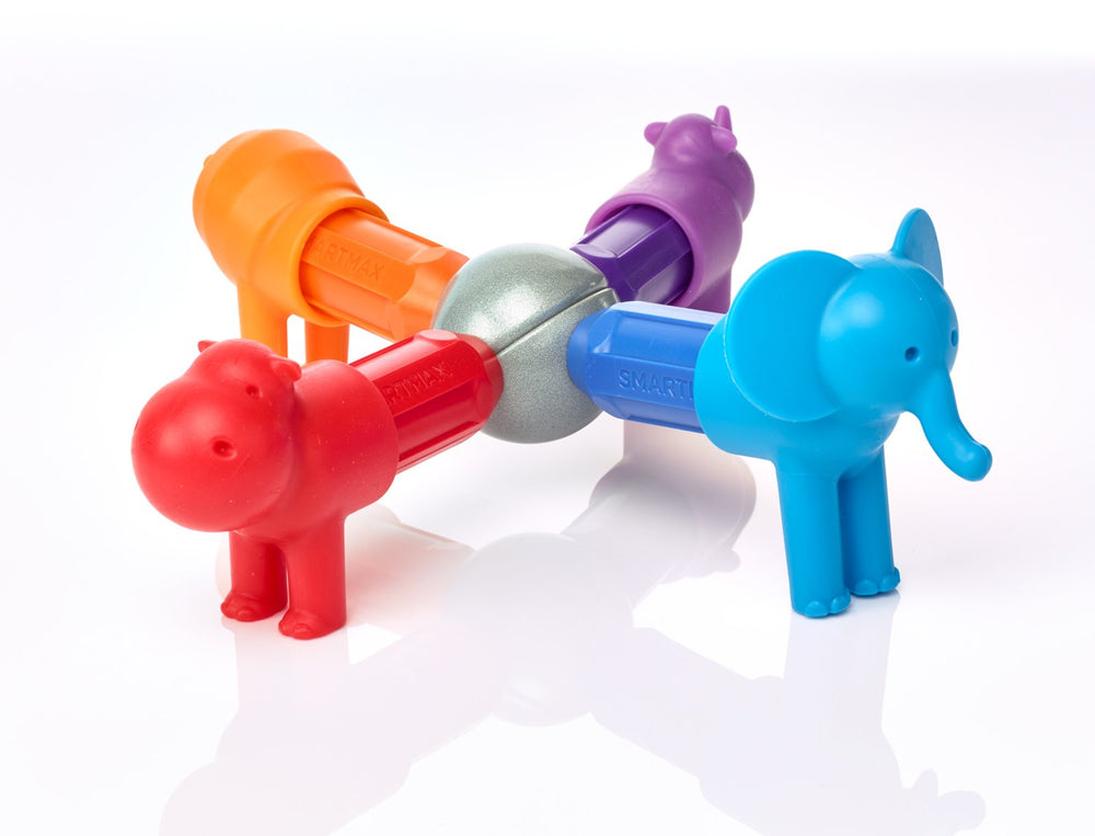 SmartMax My First Safari Hippo blocks provide chunky, safe hands-on play.