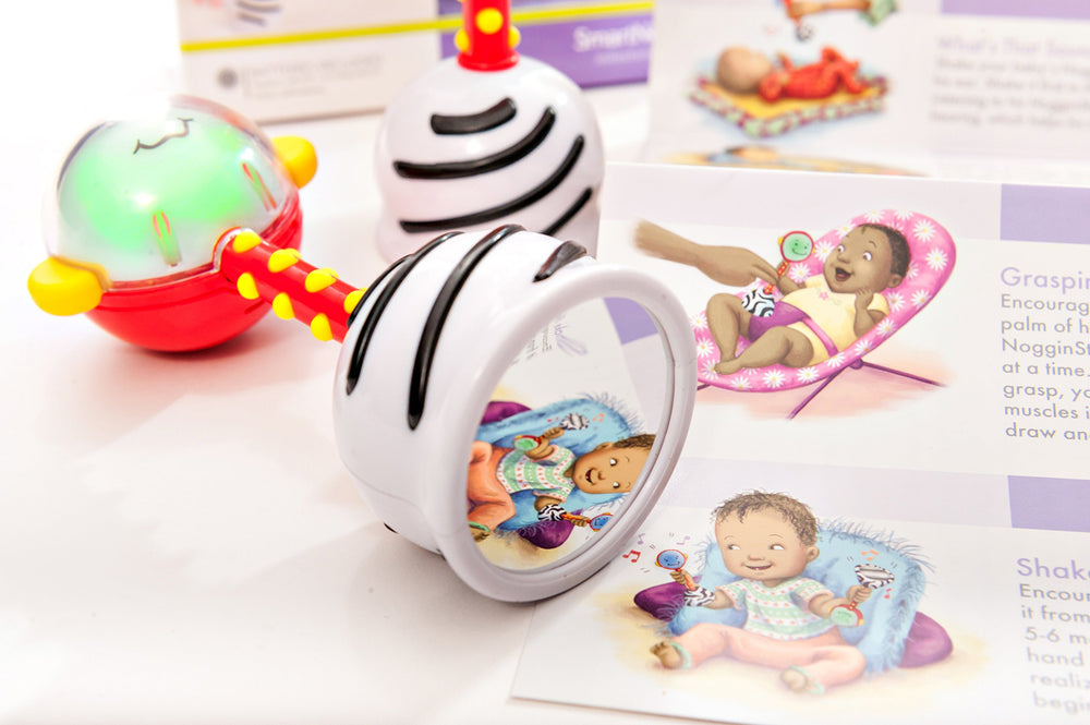 SmartNoggin NogginStik suitable for ages 0-12 months for early play milestones.