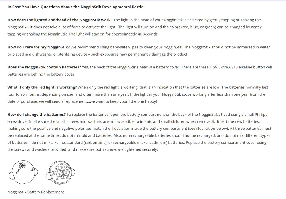 SmartNoggin NogginStik baby-safe mirror encourages self-view exploration.