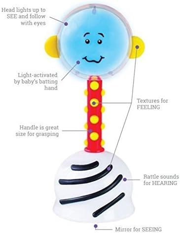 SmartNoggin NogginStik textured grip supports early grasp development.