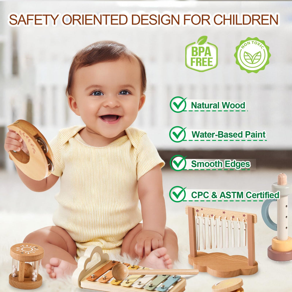 Smartwo moon tambourine supporting auditory development through play