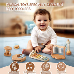 Smartwo wooden trumpet encouraging fine motor skills and imagination