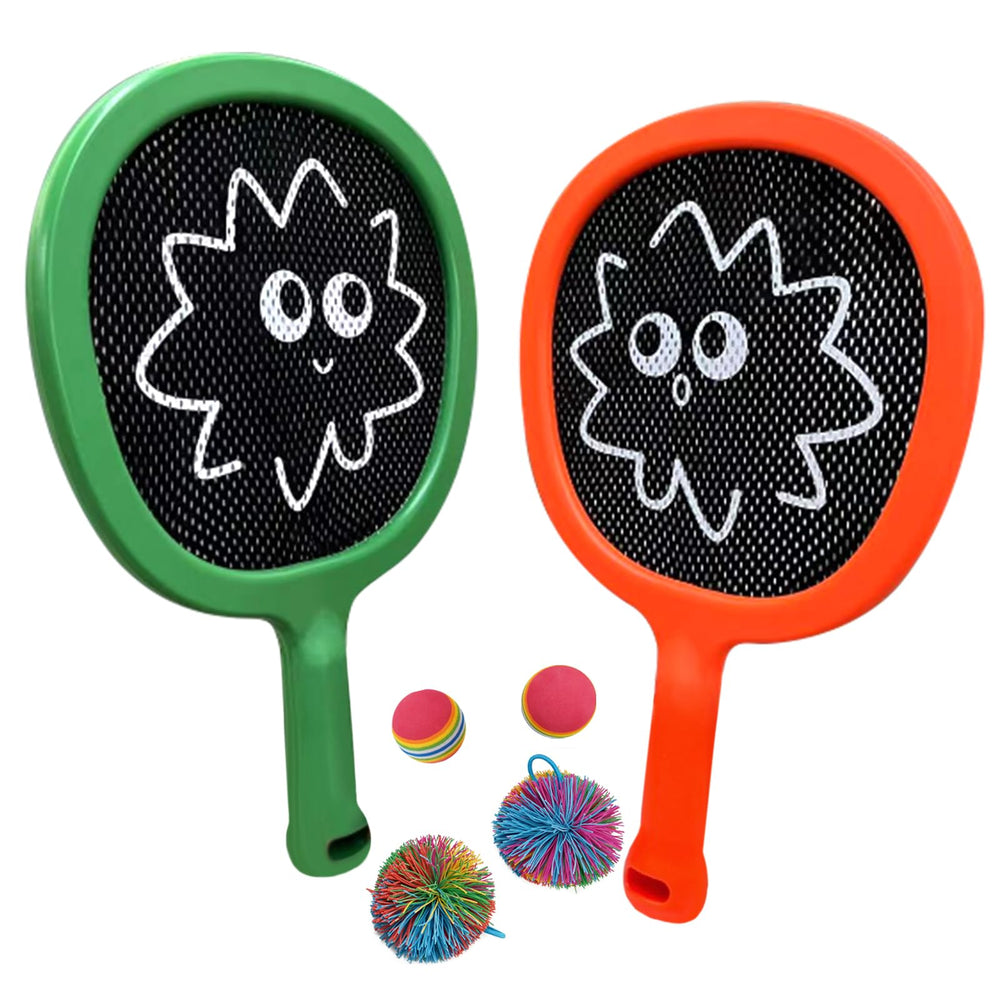 Smartwo portable paddles and bouncy balls set for outdoor play for all ages.