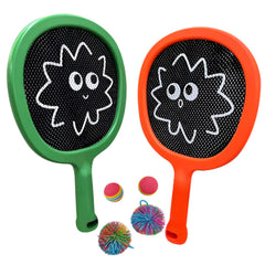 Smartwo portable paddles and bouncy balls set for outdoor play for all ages.
