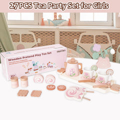 Smartwo wooden tea set cups for little hands and storytelling