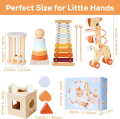 Smartwo wooden toy set showcases smooth finishes and safe materials.