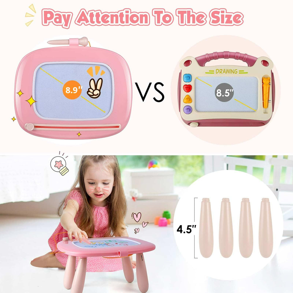 Smasiagon color zones doodle board pink helps color recognition and imaginative drawing.