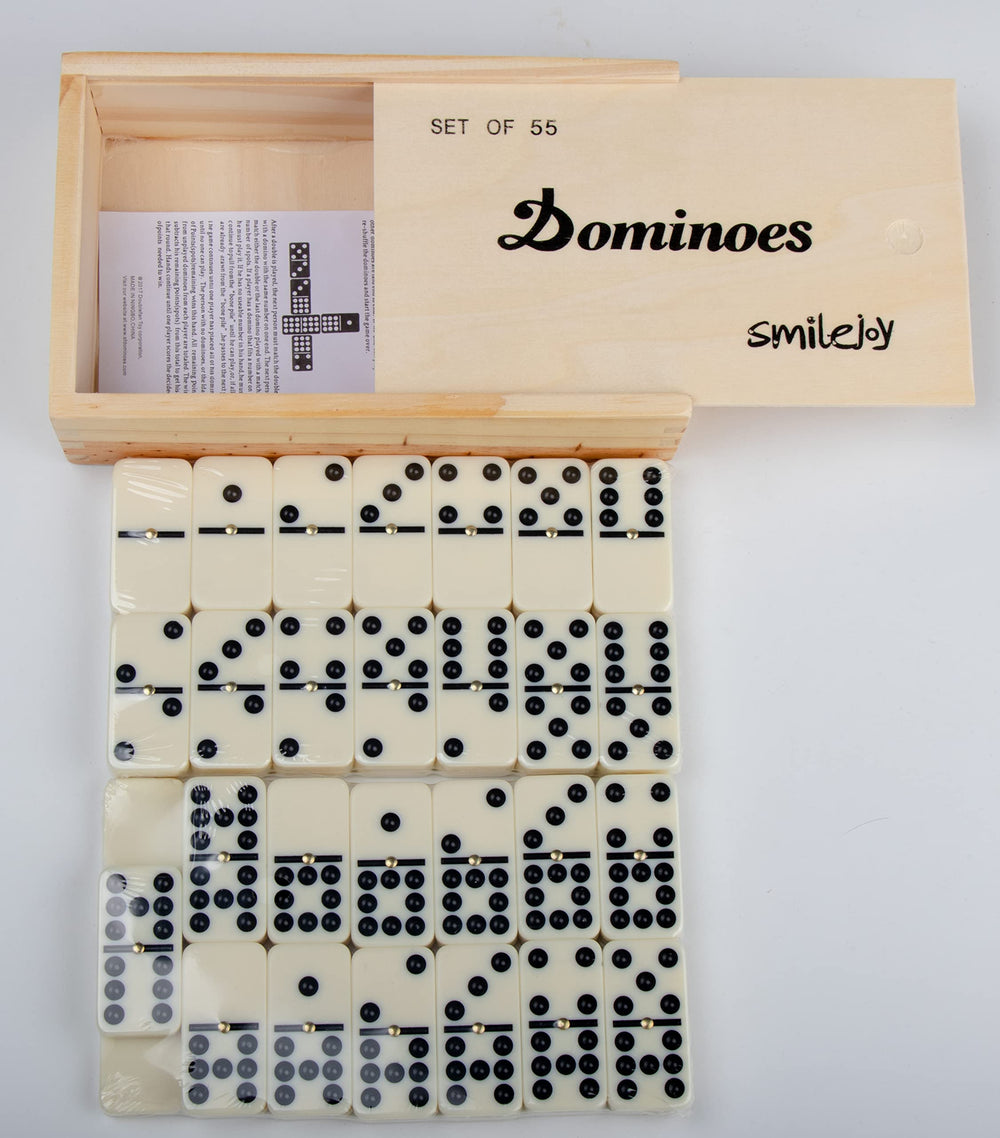 Smilejoy dominoes packaging and box dimensions support neat storage at home.