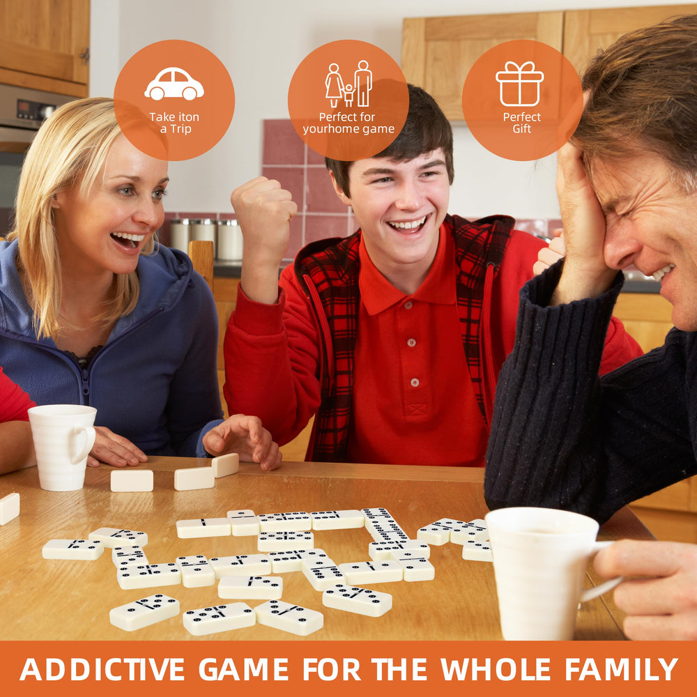 Smilejoy double-six tiles emphasize classic play and versatile game options.