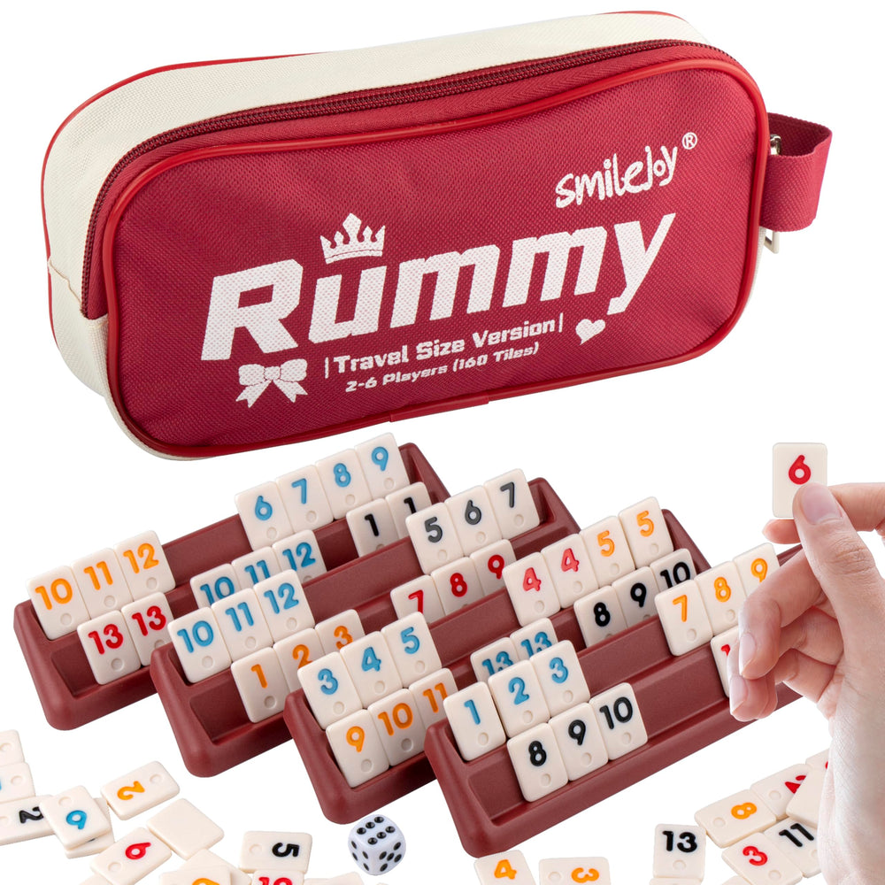 Smilejoy Mini Rummy Cube tiles set of 160 in vibrant colors for versatile play.