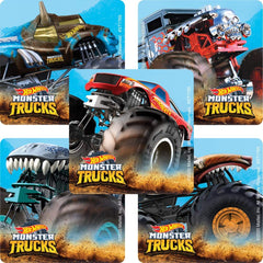 SmileMakers Hot Wheels Monster Trucks stickers for prizes and incentives, 2.5-inch designs ideal for rewards.