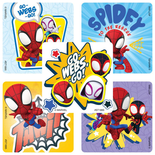 SmileMakers Spidey & His Amazing Friends design 1 showing Spidey in action for rewards