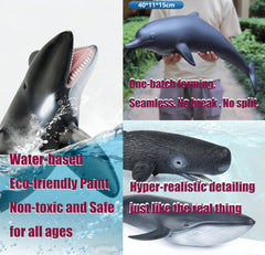 SmilerSmile rotocast vinyl shark with rubber-like finish for lifelike ocean scenes.
