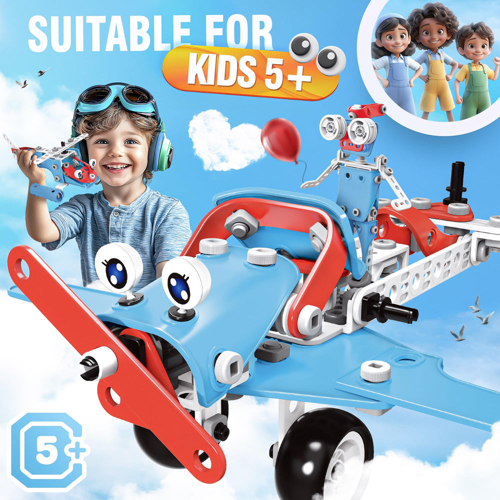 SMILESSKIDDO 142-piece building pieces; encourages creativity and problem solving.