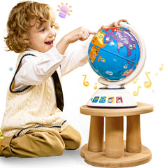 SMILESSKIDDO Globe with dynamic lighting supports geography exploration for toddlers.