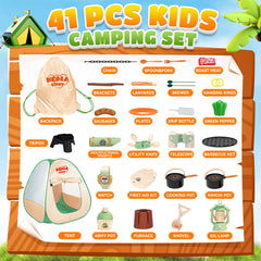 SMILESSKIDDO camping set backpack and tools keeps kids organized during pretend trips.