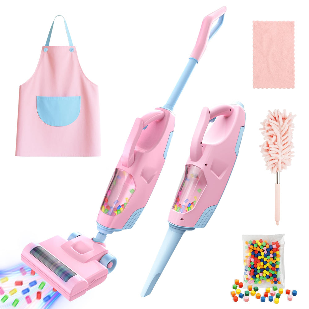 SMILESSKIDDO kids vacuum with two nozzles for pretend cleaning fun