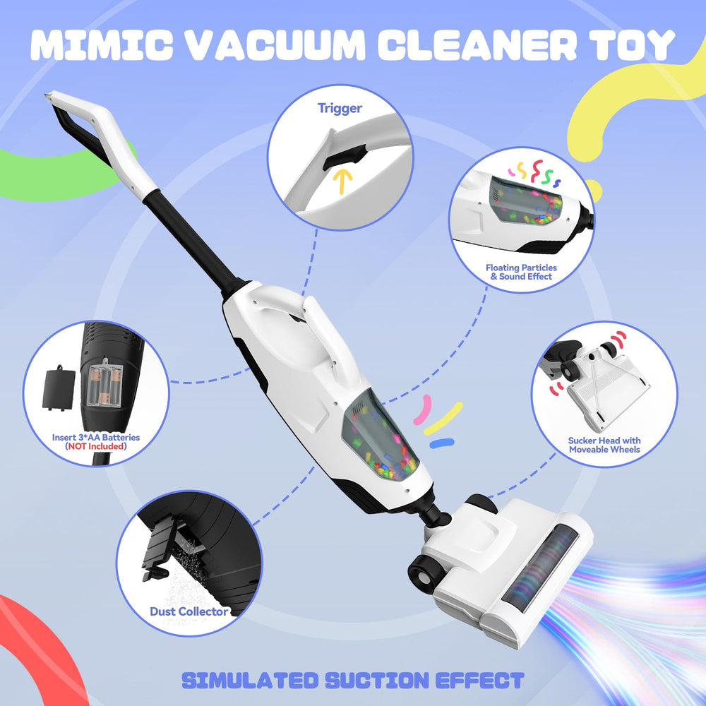 SMILESSKIDDO Kids Vacuum realistic sounds enhance role play
