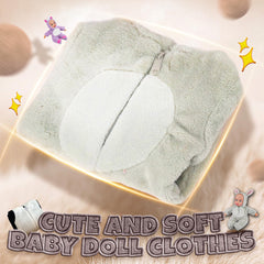 SmileSSKiddo rabbit doll outfit, cute hood and socks for pretend time