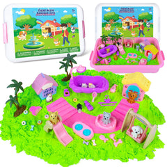 SMILESSKIDDO sensory bin with cats and dogs for imaginative play and fine motor skill practice