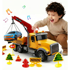SMILESSKIDDO tow truck front view for rugged, active pretend play