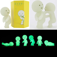 Smiski glow-in-the-dark figure from Series 1 adds a playful night light vibe