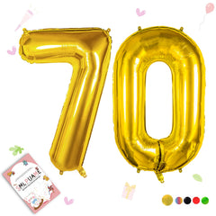 Smlpuame 40-inch number balloon 0 gold creates luxurious milestone photos.