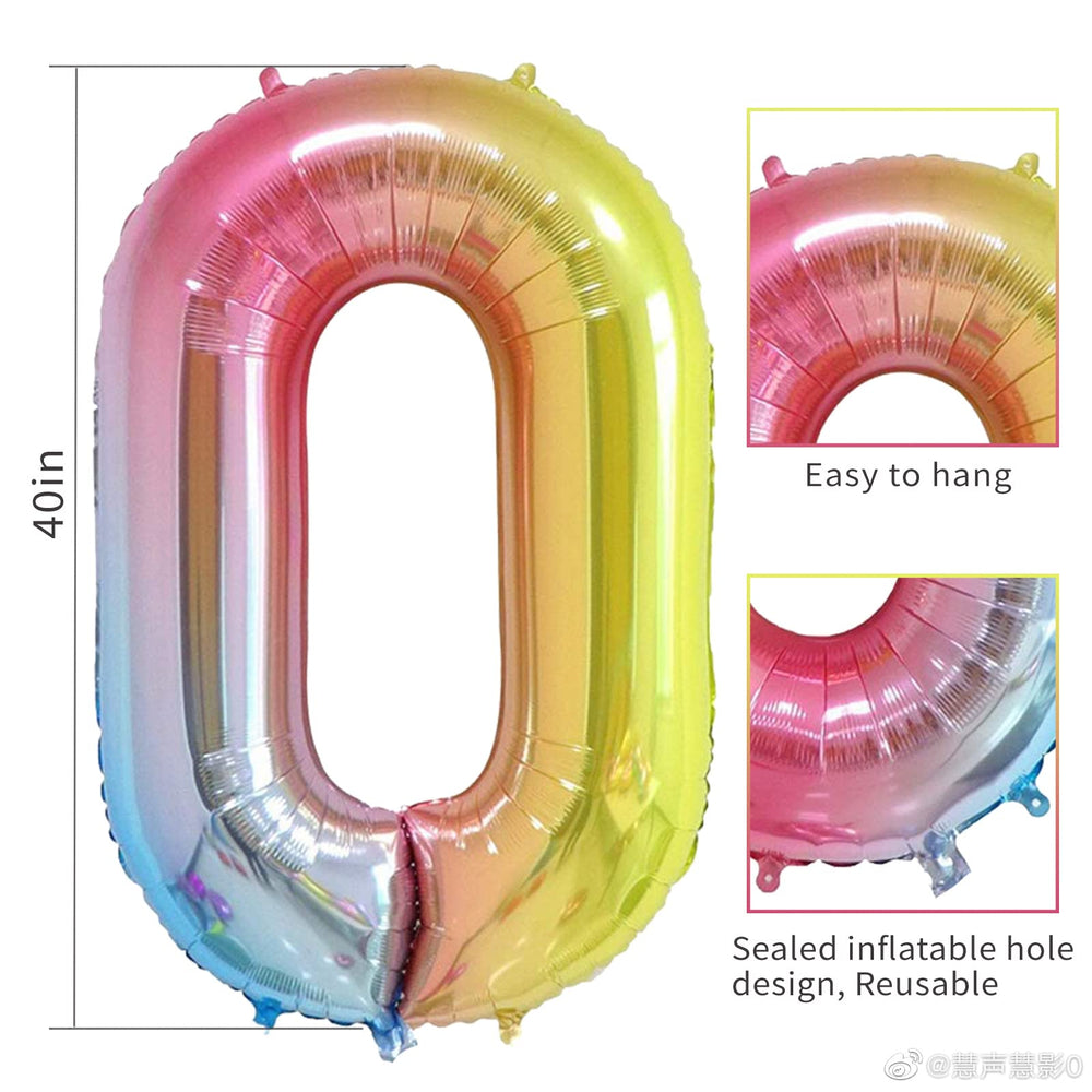Smlpuame number balloons with reflective foil finish add luxe wall decor.