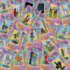 Smoostart holographic pink reflection on tarot cards with luxe appeal