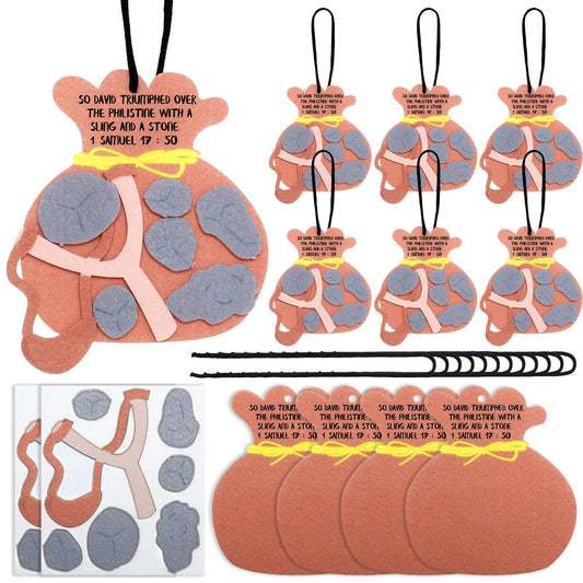 SmoothNovelty David and Goliath ornament kit in felt, ideal for classroom crafts and storytelling
