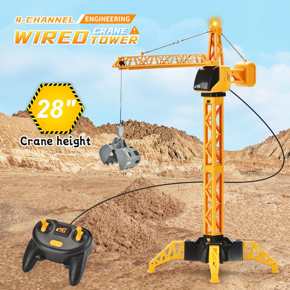 SNACKTANT crane toy assembly showing base, boom, and legs