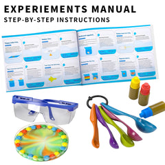 SNAEN rainbow volcano and rainbow rain experiment setup for hands-on learning