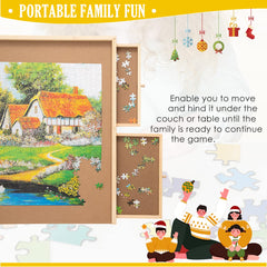 Snail Jumbo Puzzle Board measures 26x34 for larger 1500-piece puzzles.