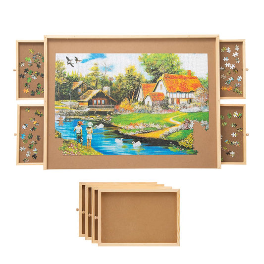 Snail Jumbo Puzzle Board work surface offers a smooth, stable space for ongoing puzzles.