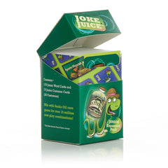 SNAKE OIL Joke Juice expansion box ready for fast, funny pitches.