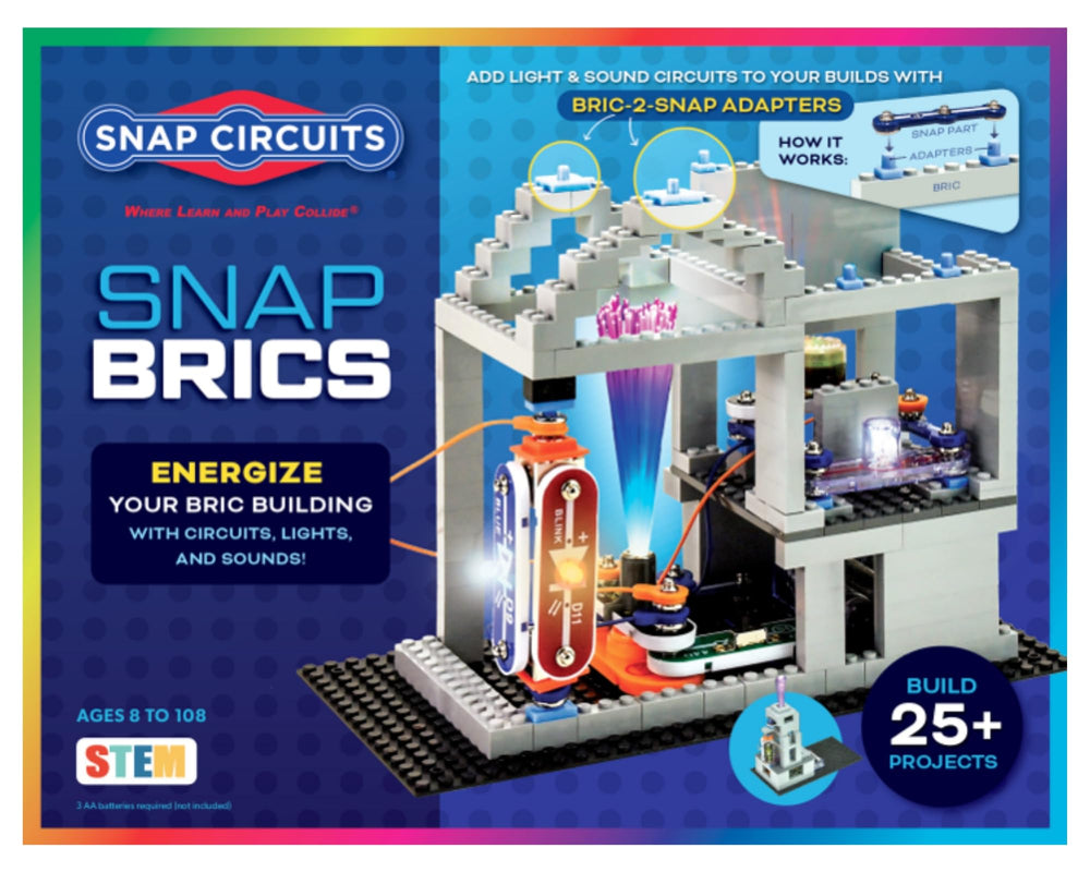 Snap Circuits BRIC-Structures project manual guides color-coded circuit builds.