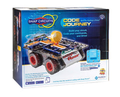 Snap Circuits Code Journey rover in action with Bluetooth drive for hands-on STEM fun.