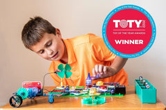 Snap Circuits Green Energy water wheel assembly shows hydro power in a hands-on project.