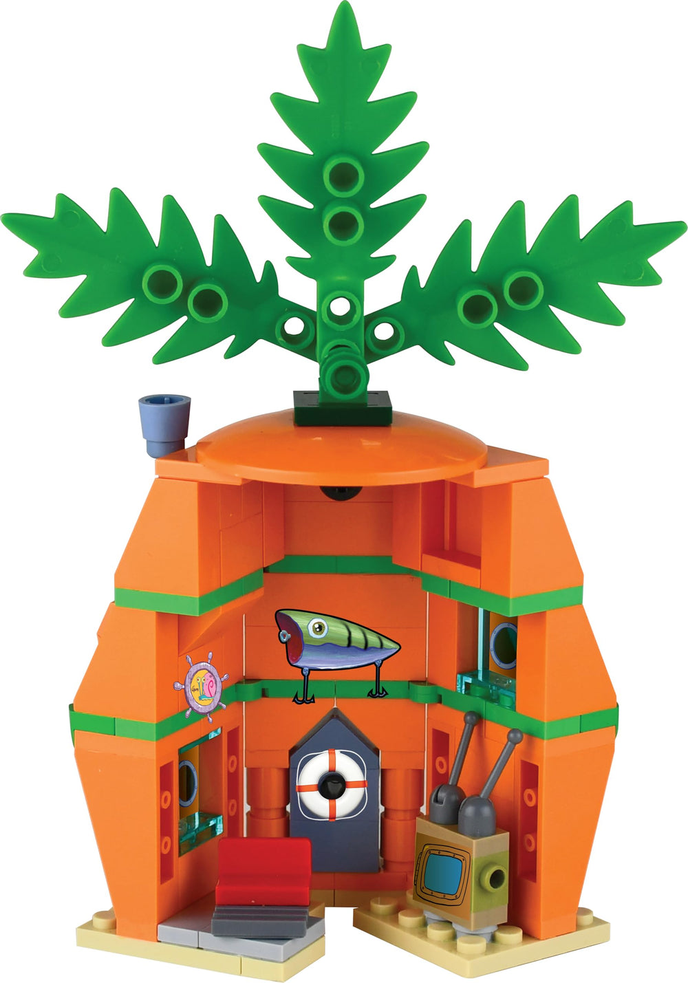 Snap & Switch SpongeBob Pineapple House construction set with interchangeable parts inspires varied builds.