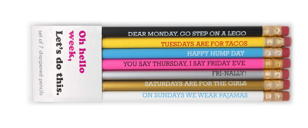 SNIFTY Oh Hello Week pencils color arrangement ideal for color-coding tasks