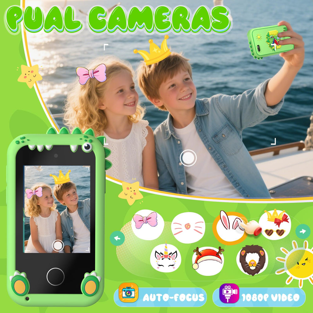 SnowCinda Kids Smart Phone includes 8GB SD Card for instant content access.