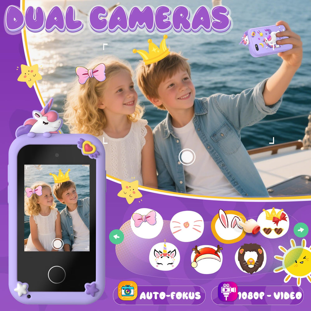 SnowCinda 2.8 inch touchscreen offers a kid friendly experience