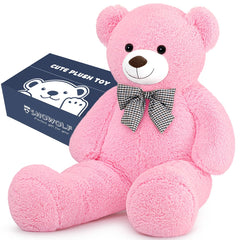 SNOWOLF Giant Pink Teddy Bear 44-inch as a cozy cuddle companion for kids