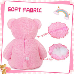 Snowolf Giant Pink Teddy Bear doll design suitable for home décor.